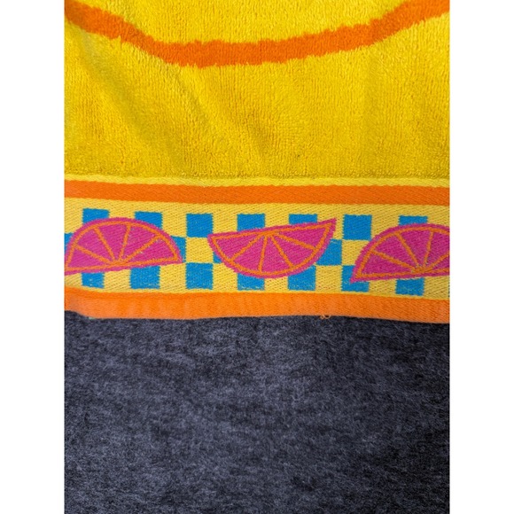 Cecil Saydah Seasonal Accents Cotton Orange Lemon Slice Beach Towel - Picture 3 of 5